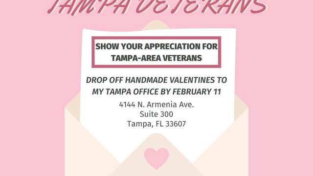 Help kids make Valentine's Day special for Tampa area veterans