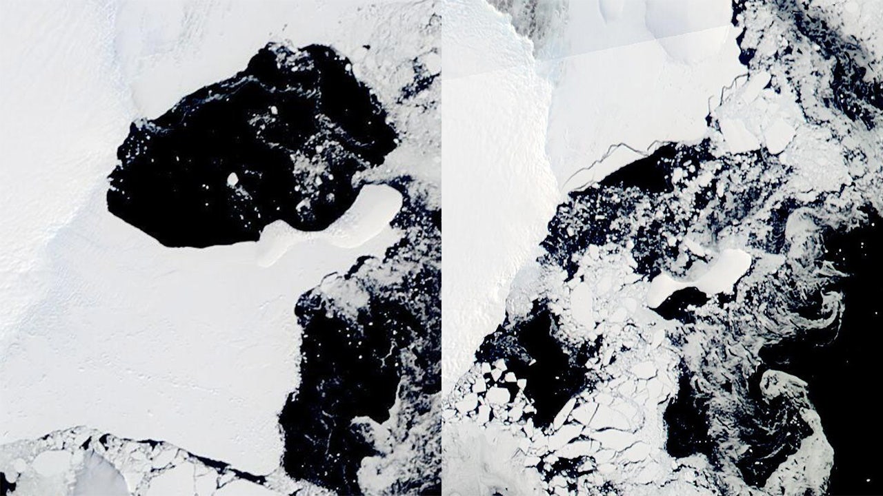 Satellite images show New York-sized ice shelf collapse in ...