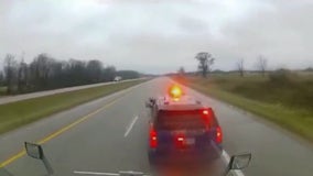 Video: Semi-truck driver slams into MSP trooper on I-94 in Southwest Michigan