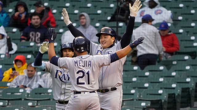 Mejia homers, doubles: Rays rip Cubs 8-2 in shortened game
