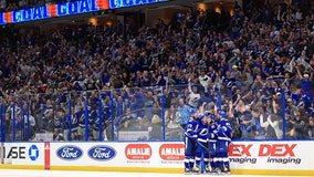 Tampa Bay Lightning strike early, beat Maple Leafs 7-3 to even series