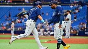 Paredes homers twice, Rodriguez leaves early, Rays win 6-1