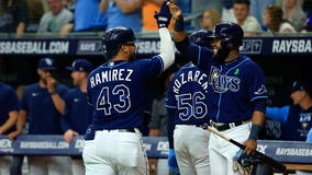 Ramirez homer caps 5-run 1st, Rays beat Marlins 5-4