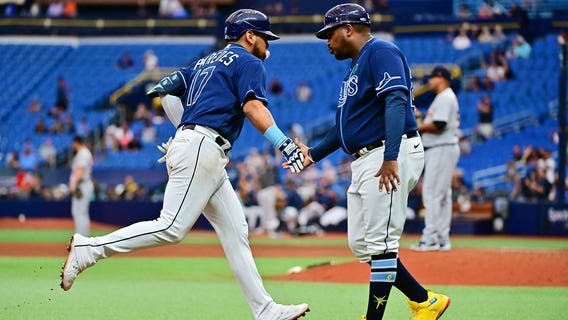 Paredes homers twice, Rodriguez leaves early, Rays win 6-1