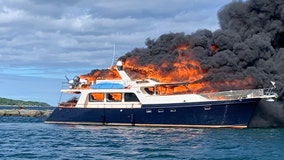 Floridian among 3 people, 2 dogs forced to jump overboard as yacht burns and sinks