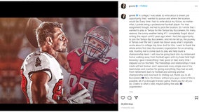 Rob 'Gronk' Gronkowski announces retirement from Buccaneers, NFL on Instagram