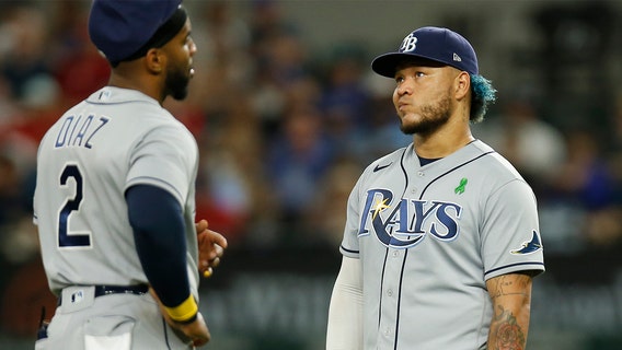 Pérez keeps rolling after liner off leg, Rangers beat Tampa Bay Rays