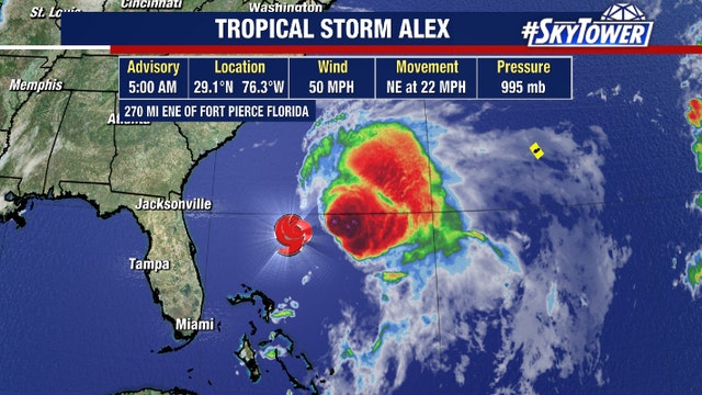 Tropical Storm Alex: First named storm of 2022 season forms over Atlantic