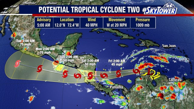 Tropical Storm Bonnie may form in Caribbean; current track takes it to Pacific Ocean