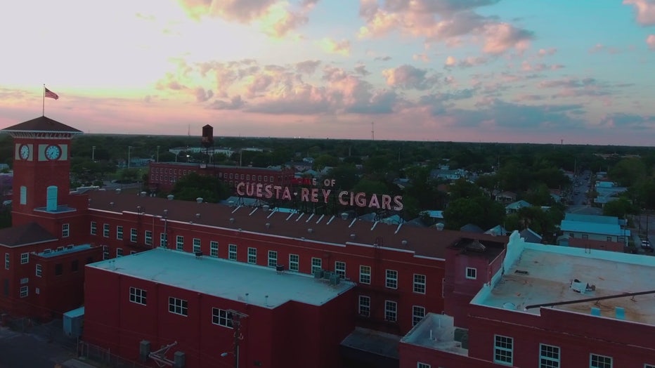 Aerial view of J.C. Newman Cigar Company in Ybor City