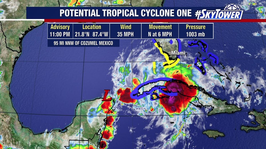 Potential Tropical Cyclone One timing, impact: Heavy rain expected around  Tampa Bay starting Friday