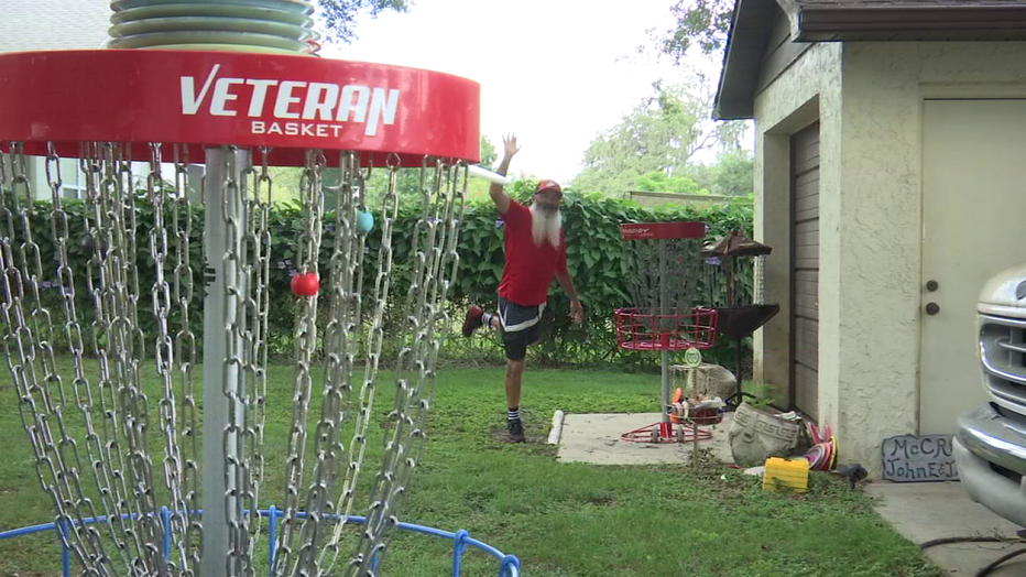 JohnE McCray playing disc golf