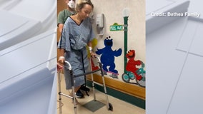 Florida teen attacked by shark takes first steps after having leg amputated, family says