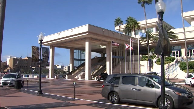 Nazi protesters show up outside young conservatives meeting in Tampa Convention Center