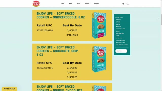 Voluntary recall issued for some Enjoy Life Natural Brands products