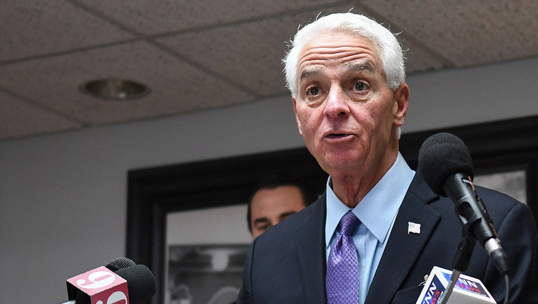 U.S. Rep. Charlie Crist (D-FL) delivers a speech during a press conference at the Hillcrest Hampton House