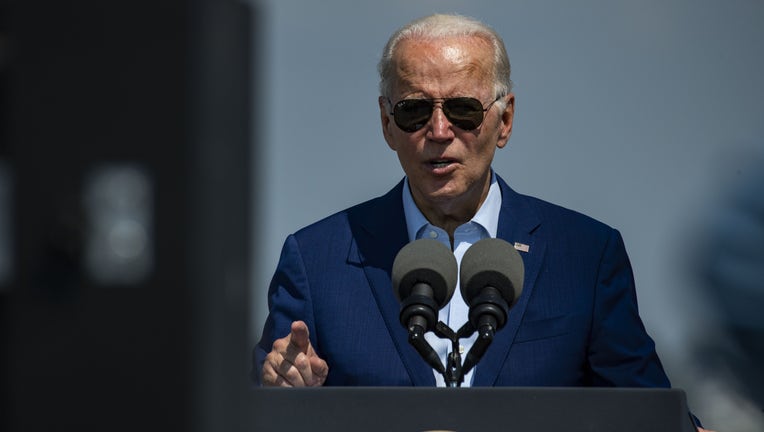 US President Joe Biden in Somerset, Massachusetts