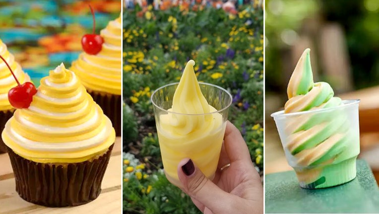 Photo: Compilation of three Dole Whip images from Disney World.