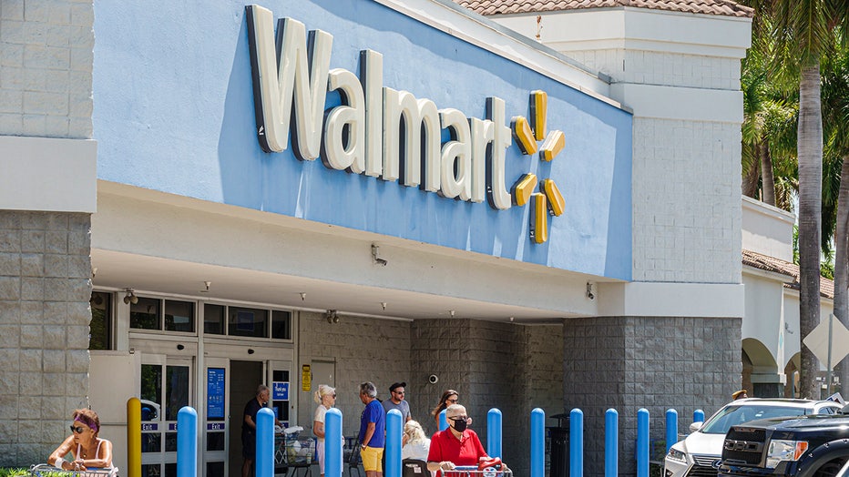 Photo: Shoppers entering a Walmart store in Miami, Florida.