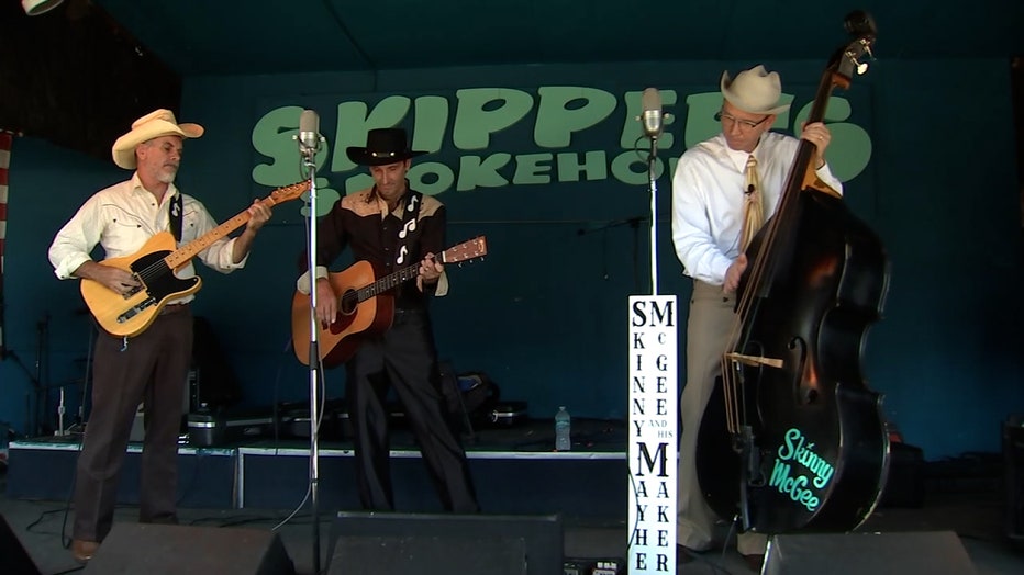 Photo: Skinny McGee and His Mayhem Makers band plays on stage at Skipper's Smokehouse