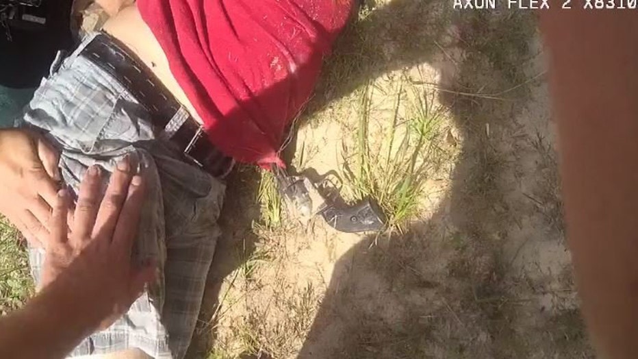 Revolver found when Florida man evading deputies on lawnmower was arrested.