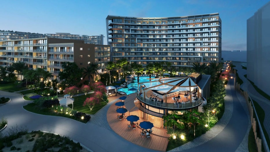 Rendering of TradeWinds Island Resorts expansion plan shows a massive pool