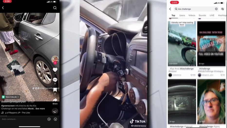 TikTok Kia Challenge on social media