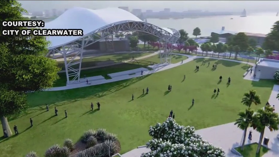 City of Clearwater rendering of amphitheater at Coachman Park