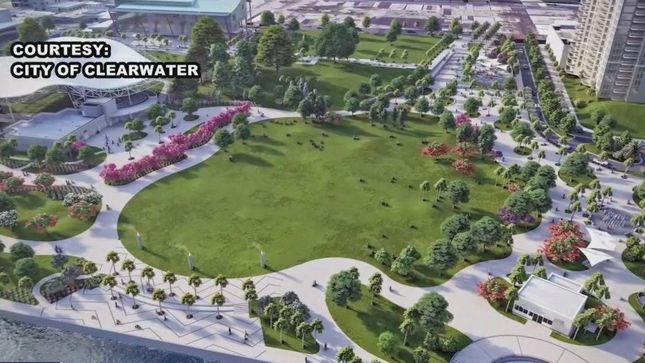 City of Clearwater aerial rendering of Coachman Park