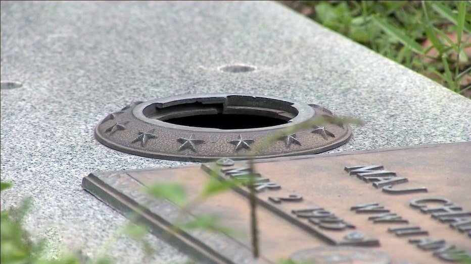 Brass vases stolen from St. Petersburg cemetery