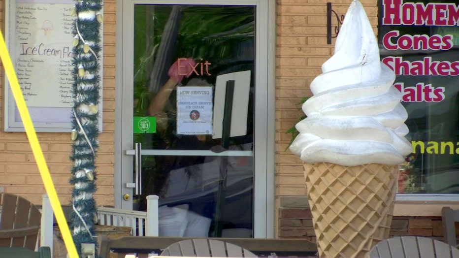 Photo: Ice cream shop that sold Big Olaf Creamery ice cream takes down signs promoting the product