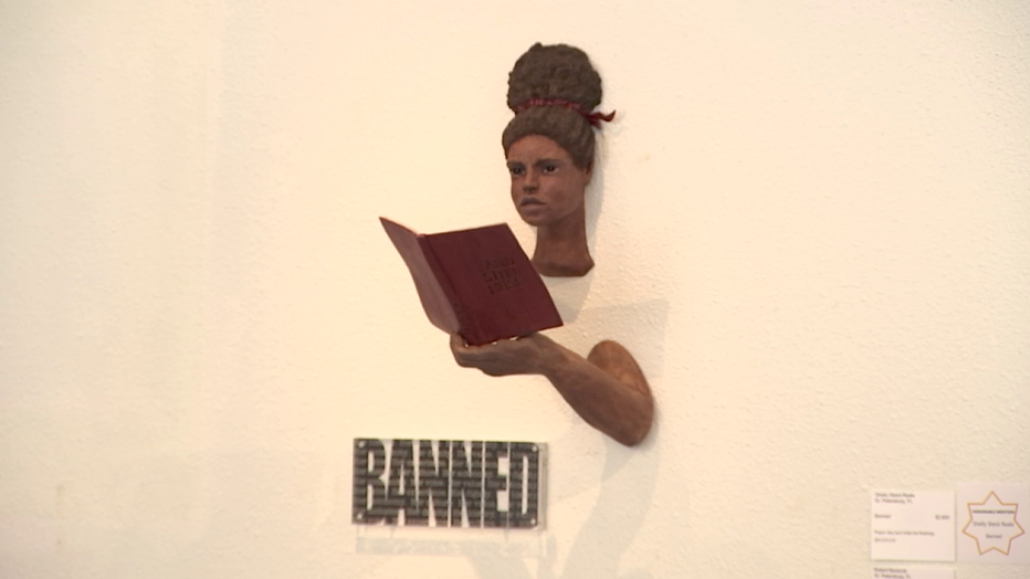 Photo: "Banned" art piece