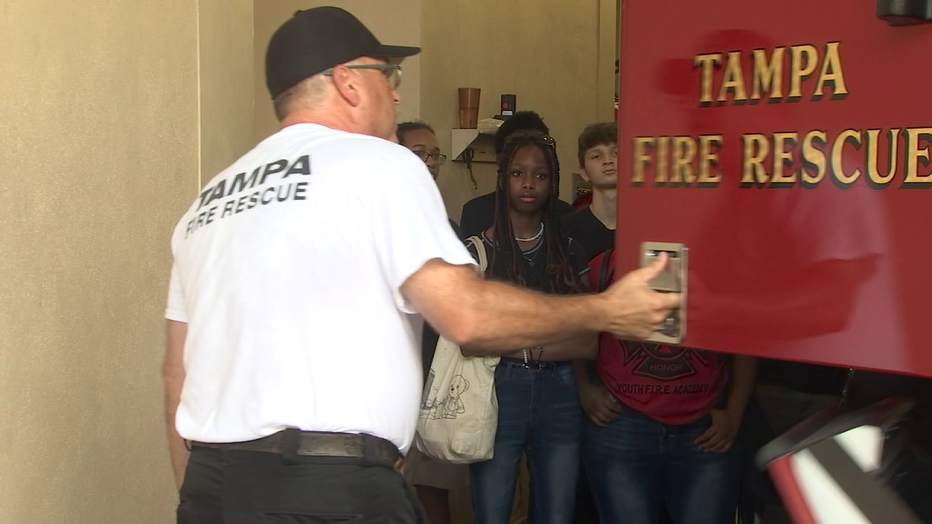 Photo: Students visit Tampa Fire Rescue station