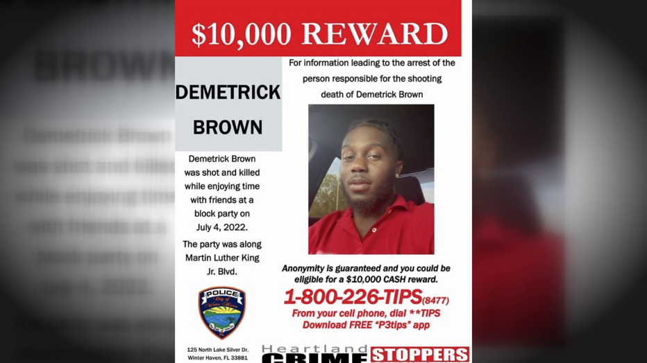 Photo: Reward flyer for 26-year-old Demetrick Brown's killer
