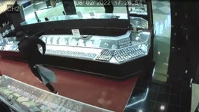 Watch: Suspects take off with $100,000 worth of high-end jewelry store merchandise