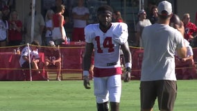 Bucs get Godwin back as Evans exits practice with injury