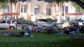 St. Pete residents sleep outside City Hall to demand rent control on November ballot