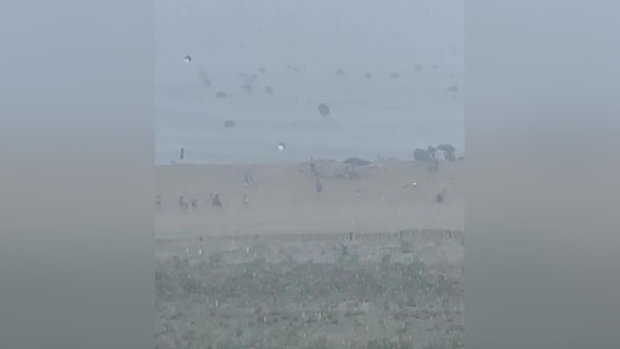 Severe weather in Delaware sends beach umbrellas flying into ocean: 'Downright apocalyptic-looking'