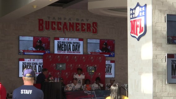 Bucs host high school football media day at Raymond James Stadium