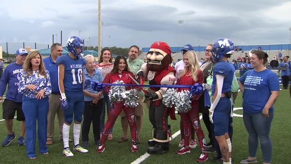 Bucs help Mulberry High kick off football season with grant for new field
