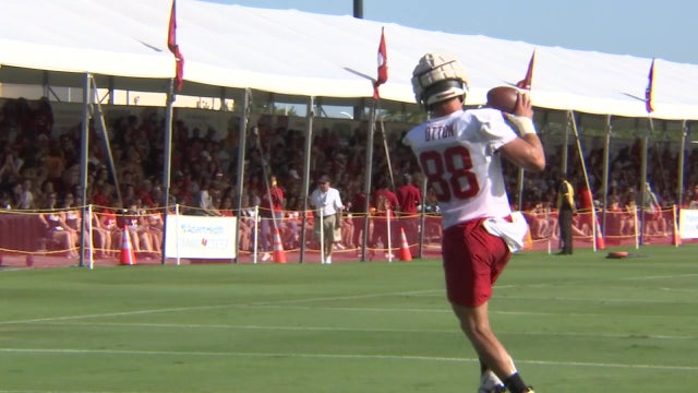 Bucs rookie tight end Cade Otton catches up quickly after recovering from ankle surgery
