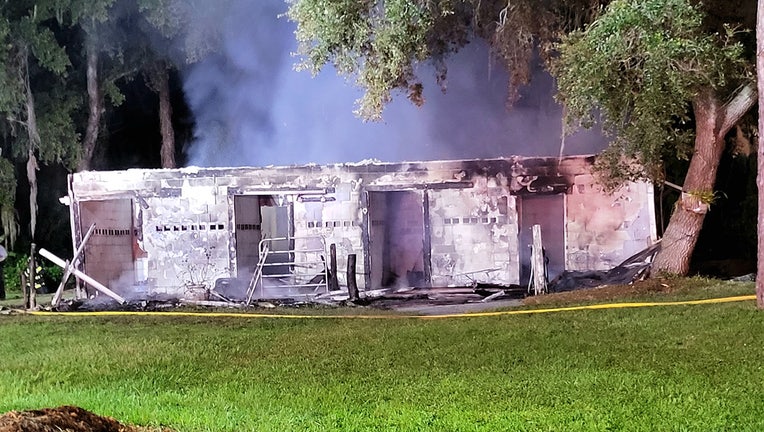 Photo: Smoke rising from Tampa barn