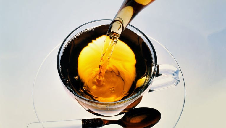 Tea, glass teapot, glass cups