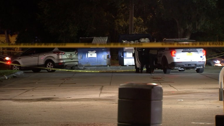 Photo: Tampa police and crime scene tape on 50th Street where a deadly shooting occurred