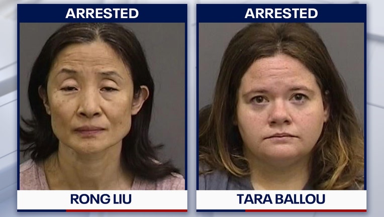 Mugshots of Rong Liu and Tara Ballou