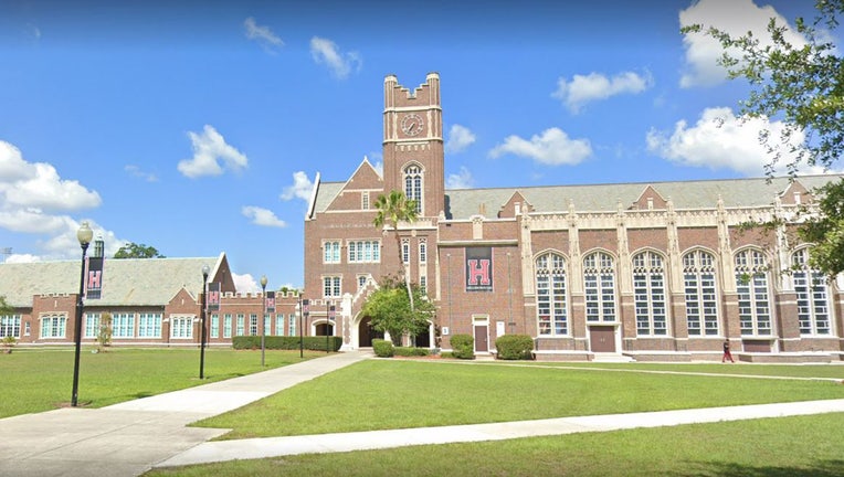 Photo: exterior of Hillsborough High School in Tampa