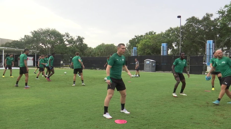 Tampa Bay Rowdies at practice