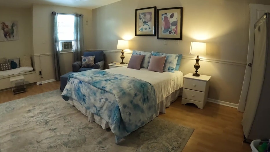 Chiquerria Jones’ master bedroom after the Pineapple Projects renovated it.