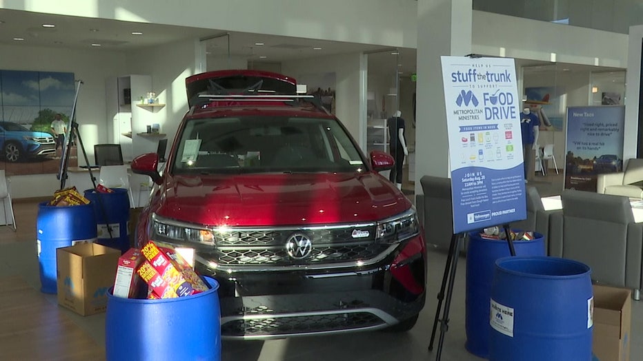 Metropolitan Ministries teamed up with Volkswagen of Wesley Chapel for the second time to collect food donations at the dealership.