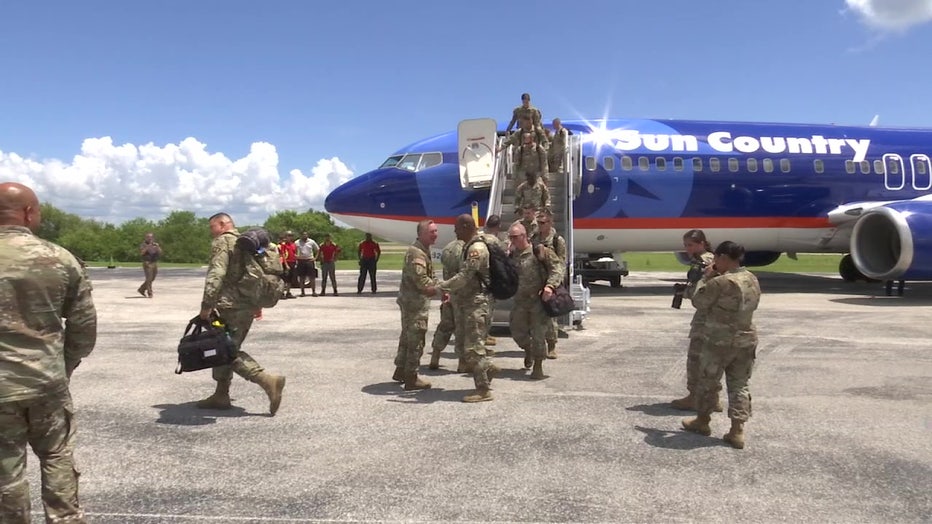 After nearly a year of training Ukrainian and ally soldiers a special task force with the Florida National Army Guard returned home Thursday afternoon. 
